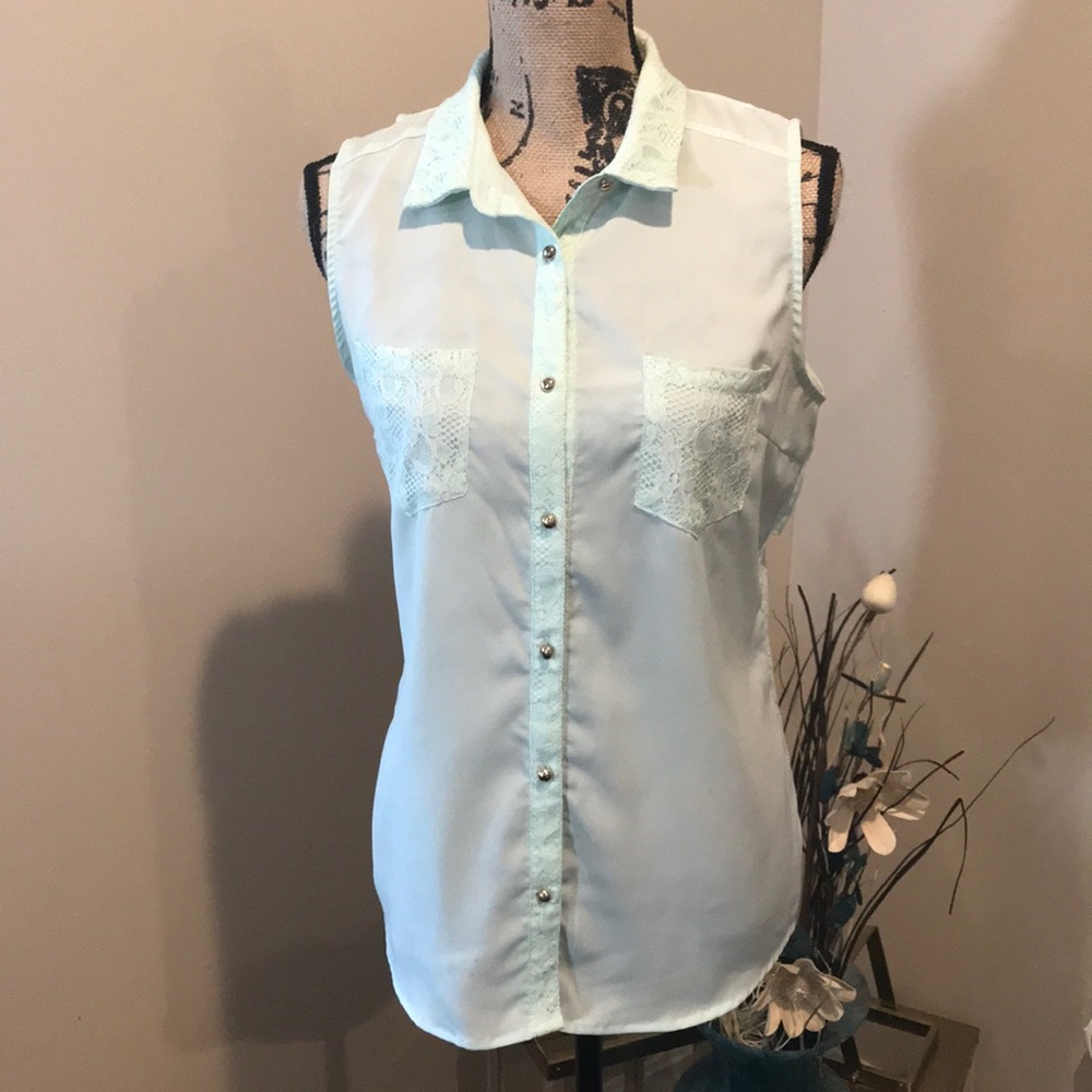 Sheer Lace Back Top